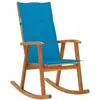 Image de Chaise À Bascule Avec Coussins Bois D'acacia Massif Vidaxl