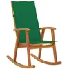 Image de Chaise À Bascule Avec Coussins Bois D'acacia Massif Vidaxl