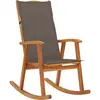 Image de Chaise À Bascule Avec Coussins Bois D'acacia Massif Vidaxl