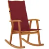 Image de Chaise À Bascule Avec Coussins Bois D'acacia Massif Vidaxl