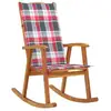 Image de Chaise À Bascule Avec Coussins Bois D'acacia Massif Vidaxl