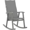 Image de Chaise À Bascule Avec Coussins Gris Bois D'acacia Massif Vidaxl