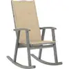 Image de Chaise À Bascule Avec Coussins Gris Bois D'acacia Massif Vidaxl