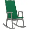 Image de Chaise À Bascule Avec Coussins Gris Bois D'acacia Massif Vidaxl
