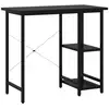 Image de Vidaxl bureau d'ordinateur noir 80x40x72 cm mdf et métal