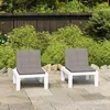 Image de Chaises De Salon De Jardin Et Coussins Lot De 2 Plastique Blanc Vidaxl