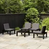 Image de vidaXL Salon de Jardin 4 pcs avec Coussins Mobilier de Patio Meubles de Terrasse Mobilier de Jardin Meubles dExtérieur 3059830