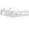 Image de Cadre De Lit Sans Matelas Blanc Bois De Pin Massif 160x200 Cm Vidaxl
