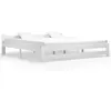 Image de Cadre De Lit Sans Matelas Blanc Bois Massif De Pin 200x200 Cm Vidaxl