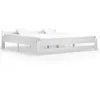 Image de vidaXL Cadre de lit sans matelas blanc bois massif de pin 200x200 cm 322004