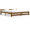 Image de vidaXL Cadre de lit sans matelas marron miel bois pin massif 200x200cm 322011