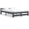Image de Cadre De Lit Sans Matelas Gris Foncé Pin Massif 160x200 Cm Vidaxl