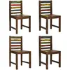 Image de Chaises À Manger Lot De 4 Bois De Récupération Solide Vidaxl