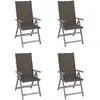 Image de Chaises Inclinables De Jardin Lot De 4 Et Coussins Bois Acacia Vidaxl