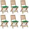 Image de Chaises Pliables De Jardin Lot De 6 Avec Coussins Bois D'acacia Vidaxl