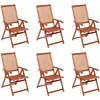 Image de Chaises Pliables De Jardin Lot De 6 Bois D'acacia Solide Vidaxl