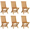 Image de Chaises Pliables De Jardin 6 Pcs Bois De Teck Solide Vidaxl