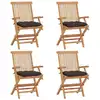Image de Chaises De Jardin Et Coussins Taupe Lot De 4 Bois Teck Massif Vidaxl