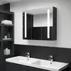 Image de Armoire De Salle De Bain À Miroir Led 89x14x62 Cm Vidaxl