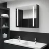 Image de vidaXL Armoire de salle de bain à miroir LED 89x14x62 cm 325544