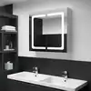 Image de Armoire De Salle De Bain À Miroir Led 80x12,2x68 Cm Vidaxl