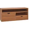 Image de Meuble Tv 90x30x40 Cm Bois De Teck Massif Vidaxl