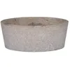 Image de Lavabo Gris en Marbre - VIDAXL - Ø40x15 cm - Fait Main - Robuste et Facile à Nettoyer