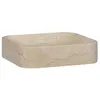 Image de Lavabo en marbre crème - VidaXL - 40x40x10 cm - Fait à la main
