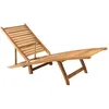 Image de Chaise Longue Bois De Teck Solide Vidaxl