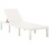 Image de Chaise Longue Plastique Blanc Vidaxl