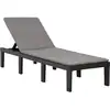 Image de Chaise Longue Avec Coussin Plastique Anthracite Vidaxl