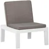 Image de Chaise De Salon De Jardin Avec Coussin Plastique Blanc Vidaxl
