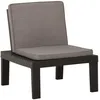 Image de Chaise De Salon De Jardin Avec Coussin Plastique Gris Vidaxl