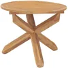 Image de vidaXL Table à dîner de jardin Ø90x75 cm Bois de teck massif
