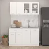 Image de vidaXL Ensemble de meubles de cuisine 4 pcs Blanc Bois dingénierie 3067655