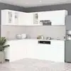 Image de Ensemble De 11 Meubles De Cuisine "lyon" En Bois D'ingénierie Blanc Vidaxl