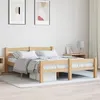 Image de Cadre De Lit Sans Matelas Bois De Pin Massif 120x200 Cm Vidaxl