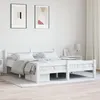 Image de vidaXL Cadre de lit sans matelas blanc bois de pin massif 160x200 cm 322072