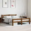Image de vidaXL Cadre de lit sans matelas marron miel pin massif 140x200 cm 322078