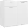 Image de Vidaxl buffet blanc 80x36x75 cm bois d'ingénierie