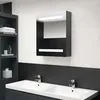 Image de Armoire De Salle De Bain À Miroir Led Gris 50x14x60 Cm Vidaxl