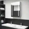 Image de Armoire De Salle De Bain À Miroir Led Gris Béton 50x13x70 Cm Vidaxl