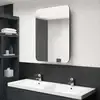 Image de Armoire De Salle De Bain À Miroir Led Noir 60x11x80 Cm Vidaxl