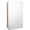 Image de Armoire De Salle De Bain À Miroir Led Chêne 60x11x80 Cm Vidaxl