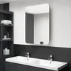 Image de vidaXL Armoire de salle de bain à miroir LED chêne 60x11x80 cm 326507