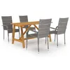 Image de vidaXL Ensemble de Salle à Manger de Jardin 5 pcs Salon de Jardin Mobilier à Dîner de Patio Table et Chaises de Repas 3068751