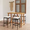 Image de Ensemble De Bar De Jardin Avec Coussins 5 Pcs Noir Vidaxl