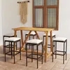 Image de Ensemble De Bar De Jardin Avec Coussins 7 Pcs Marron Vidaxl