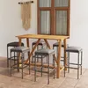 Image de Ensemble De Bar De Jardin Avec Coussins 7 Pcs Gris Vidaxl