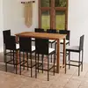 Image de Ensemble De Bar De Jardin Avec Coussins 9 Pcs Noir Vidaxl